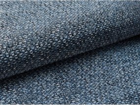 Niebieskie tapicerowane łóżko dwuosobowe ze schowkiem i stelażem 180x200 cm Mano – Makamii