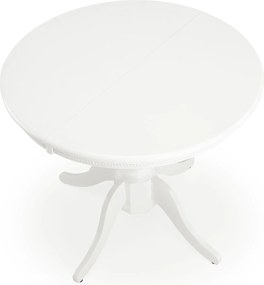 Stół do jadalni z okrągłym blatem William biały