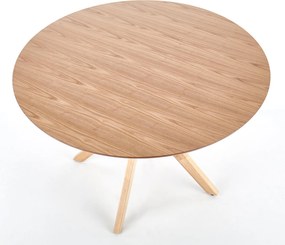 Stół z okrągłym blatem na giętych nogach Nicolas