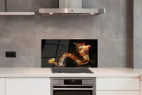 Szklany Panel Świecący Smok Japoński