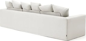 Biała lniana sofa 340 cm Nora – Kave Home