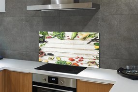 Szklany Panel Kompozycja z Awokado i Szpinaku