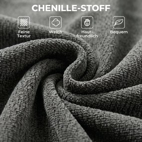 HOMCOM 2-in-1 Boneless Cloud fotel podłogowy, składana sofa Chenille z grubą poduszką podpierającą, szary | Aosom PL