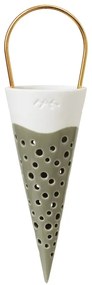 Zielona ceramiczna wisząca dekoracja Kähler Design Cone, wys. 18 cm