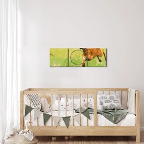 Obraz - Sarna (z zegarem) (90x30 cm)