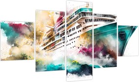 Obraz - Akwarela morska (125x70 cm)