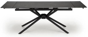 Stół rozkładany VITORINO 160(220)x90 czarny marmur HALMAR