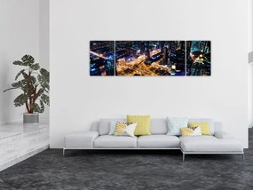 Obraz miasta nocą (170x50 cm)