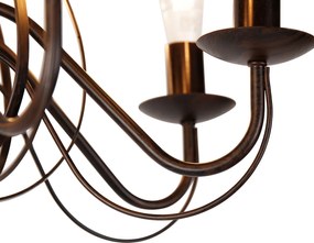 Inteligentny żyrandol rdzawo-brązowy 8-świateł z Wi-Fi B35 - Giuseppe