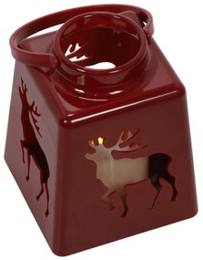 Świąteczny lampion ze świecą LED, 14 cm