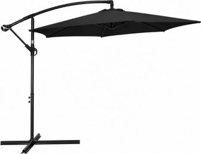 Regulowany parasol ogrodowy ELVARO, czarny