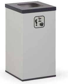 Wewnętrzny kosz do segregacji śmieci, 50 l, uchwyt na worek, szary/czarny