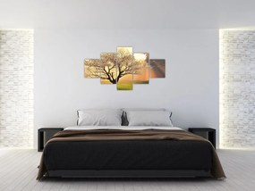 Obraz drzewa na łące (125x70 cm)