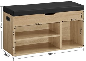 Szafka na Buty z Siedziskiem - sonoma - LHS030B11