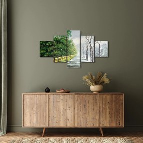 Obraz - Zima kontra lato (125x70 cm)