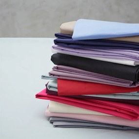 Jasnobrązowe prześcieradło z perkalu z gumką 150x200 cm Easy Iron Percale – Catherine Lansfield