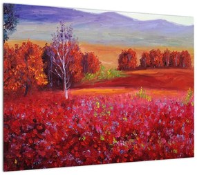 Obraz czerwonego krajobrazu (70x50 cm)