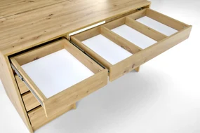 HOLLYWOOD XL toaletka dąb artisan, oświetlenie led, szuflady, nowoczesna