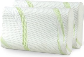 Zestaw poduszek anatomicznych MEMORY FOAM 2 szt 30x50 Aloe Vera Dormeo 30x50 cm