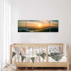 Obraz wschodu słońca nad morzem (170x50 cm)