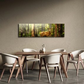 Obraz jelenia w lesie (170x50 cm)