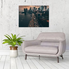 Obraz na szkle Manhattanu (70x50 cm)
