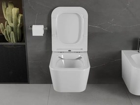 Mexen Madox miska wc Rimless z deską wolnoopadającą slim, duroplast, biała połysk - 30154000