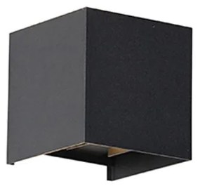 Kinkiet zewnętrzny czarny z LED 2-światła IP54 - Edwin