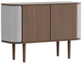 Szaro-brązowa niska komoda w dekorze dębu 109x75 cm Treasures – UMAGE