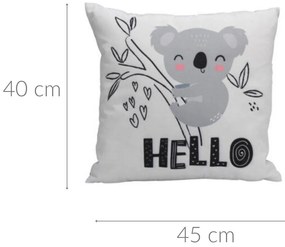 Poszewka na poduszki do pokoju dziecięcego RAWR, 45 x 40 cm