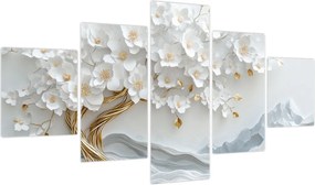 Obraz – Eleganckie drzewo życia 3D (125x70 cm)