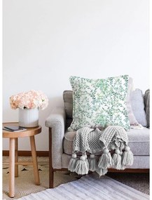Beżowo-zielona poszewka na poduszkę z domieszką bawełny Minimalist Cushion Covers Twiggy, 55x55 cm
