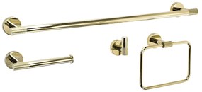 Zestaw akcesoriów łazienkowych GRID Złoty 4 elementy