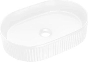 Biała owalna umywalka ceramiczna - Nifo 4X