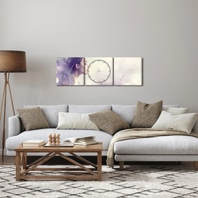 Obraz kobiety z lawendą (z zegarem) (90x30 cm)