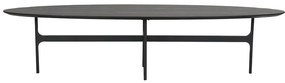 Czarny stolik z blatem w dekorze jesionu 180x50 cm Colton – Rowico