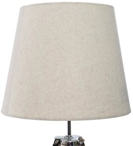 Lampa stołowa na trójnogu, drewniana, 58 cm
