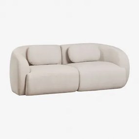 Sofa Modułowa Coquette 2-częściowa Z Tkaniny Szenilowej Kremowo-beżowy Szenil - Sklum