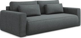 Kanapa 3-osobowa z funkcją spania - z tkaniny strukturalnej - szary - KAPUA