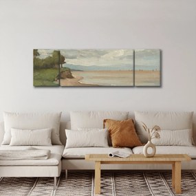 Obraz - Jean-Baptiste-Camille Corot, Beach Near Etretat, reprodukcje (170x50 cm)