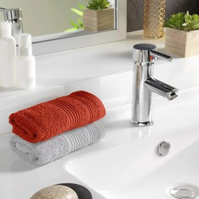 Ceglasty bawełniany ręcznik frotte 30x50 cm Tendresse – douceur d'intérieur