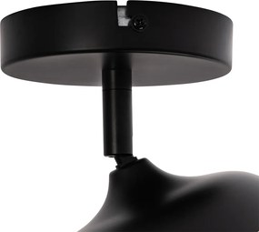 Designerski reflektor czarny ze złotem i dymionym szkłem - Kyan