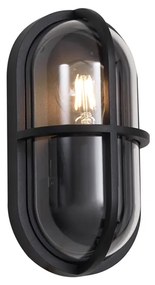 Zewnetrzna Zewnętrzna lampa ścienna czarna owalna IP65 - TargetPrzemysłowy Oswietlenie zewnetrzne