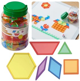 Masterkidz zestaw klocki montessori tangram mozaika 140 el.