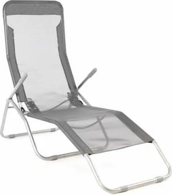Regulowany leżak ogrodowy - szare