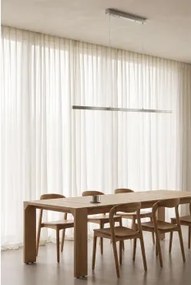 Lampa Sufitowa Wisząca Liniowa Led 120 Cm Z Pośrednim Światłem Z Aluminium Danile Szczotkowana Szarość - Sklum
