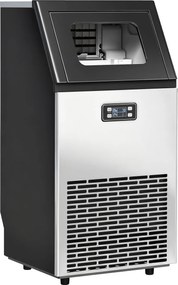HOMCOM Komercyjna maszyna do kostek lodu 45 kg/24H z 11 kg zbiornikiem, wyświetlacz LCD do restauracji | Aosom PL