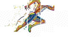 Obraz - Biegacz (125x70 cm)