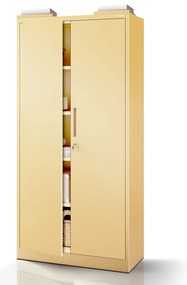 Szafa biurowa metalowa wysoka na dokumenty beżowa, 900 x 1950 x 400 mm: JAN H Fresh Style