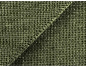 Zielony narożnik rozkładany z tkaniny szenilowej ze schowkiem (prawostronny/z szezlongiem) Mele – Makamii